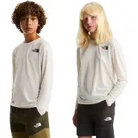 The North Face - Teen's 24/7 L/S Tee - Camiseta de running size S, gris/blanco