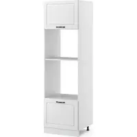Vicco Frente de cocina R-Line Blanco casa de campo 59.6 x 88.4 cm frente de mueble para mueble de integración de microondas, Model 36348