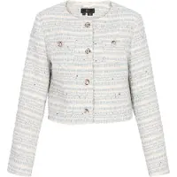 Faina Blazer turquesa / blanco
