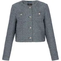 Faina Blazer navy / azul cian / gris