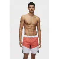 Arena Men's Team Stripe Bermuda Panel White-calypso Coral-bl Talla: S | Bañadores Outlet | Hombre | Blanco