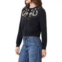 Scotch & Soda Crew Neck Cardigan Charcoal Grey Heather Talla: S | Cárdigan Outlet | Mujer | Negro