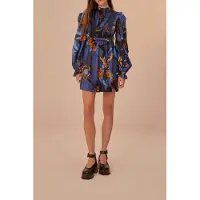Farm Rio Pietra Floral Black Mini Dress Talla: XS | Mini Vestidos Outlet | Mujer | Negro
