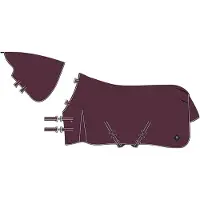 Imperial Riding Manta para equitación Imperial, talla 165 - Manta para exteriores IRHBasic con cuello desmontable, modelo verano - rojo intenso