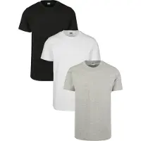 Urban Classics Camiseta gris claro / negro / blanco