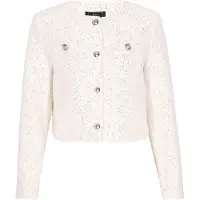 Faina Blazer 'Festive' plata / blanco lana