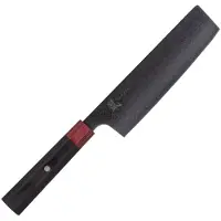 Yaxell Rei YL37444, acero damasco de 69 capas, VG10, recubrimiento DLC, nakiri, 16,5 cm