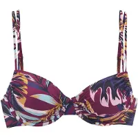 LASCANA Top de bikini mezcla de colores / burdeos
