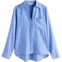 Next Blusa azul real / blanco