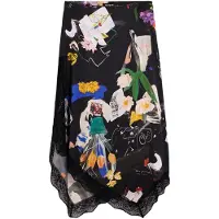 Desigual Falda mezcla de colores / negro