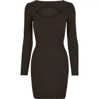 Urban Classics Vestido de punto chocolate