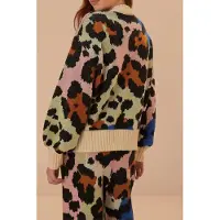 Farm Rio Colorful Leopard Knit Sweater Talla: XXS | Sudaderas con Capucha Outlet | Mujer