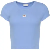 Calvin Klein Ss Heritage Label Tee Blue Descent Talla: M | Camisetas de Seda Outlet | Mujer | Azul
