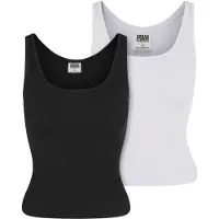 Urban Classics Top negro / blanco