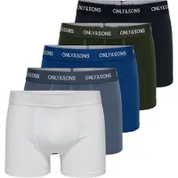 Only & Sons Calzoncillo boxer 'ONSTrey' azul / azul ahumado / oliva / negro / blanco