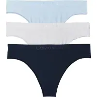 Calvin Klein Underwear Tanga navy / azul pastel / blanco