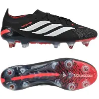 Adidas adidasBota de fútbol PREDATOR ELITE césped natural húmedo 48 Core Black / Cloud White / Lucid Red Unisex