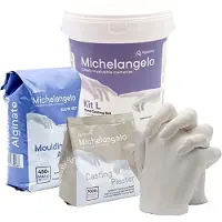 Markenlos Kit de moldeo en yeso 3D para huellas de manos, ideal para parejas y bebés