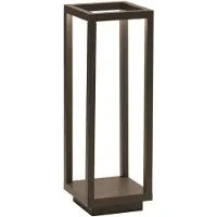 Zafferano Inicio Linterna de mesa LED Corten 2,2 W con pilas IP54 Azafrán 3000 K 12 h de autonomía máxima en aluminio