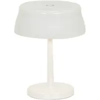 Zafferano Lámpara de mesa LED inteligente Sister Light Mini, con conexión Wi-Fi, color perla. Recargable y regulable, con temperatura de color de 2200-2700-3000-4000K y potencia de 3,2W. Altura: 17 cm