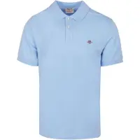 Gant para hombre. 2210 Polo de piqué Regular Fit Shield azul (S), Casual, Algodón, Clásico, Manga corta, outlet 2026.