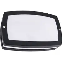 Strühm Luminaria LED hermética, color negro, 8W, IP54, 4100K, modelo SOLINA, marca Ideus, referencia 03835