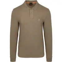BOSS Passerby Polo Manga Larga Taupe Marrón talla