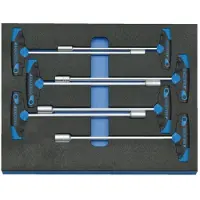 Gedore Juego de llaves de tubo en módulo de 2/4 CT, 8 piezas, modelo 2005 CT2-33 T