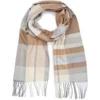 Suitable Softfeel Bufanda Cuadros Blanco roto Gris Beige