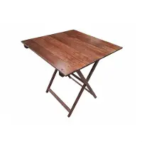 Wellhome Mesa De Noche Plegable De Haya Con Acabado En Nogal 70x50x76 Cm