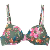 LASCANA Top de bikini oliva / naranja / rosa