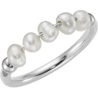 Smart Jewel Anillo plata / blanco perla