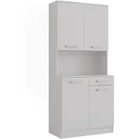 Vicco Aparador de cocina Raul Blanco 83.6 x 188.5 cm con 4 puertas y 1 cajón, Model 58433
