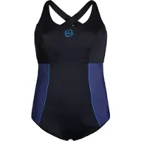 Swim By Zizzi Bañador de natación 'SSPORT' azul / azul oscuro / negro