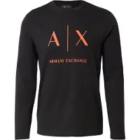 Armani Exchange para hombre. XM002684AF10356MC536 Camiseta slim negra (M), Negro, Casual, Algodón, Manga larga, outl