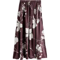 Next Falda 'Kew' ecru / rojo vino