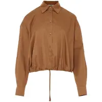 Devotion Twins Parallel Shirt Poplin Camel Talla: XS | Manga Larga Outlet | Mujer | Marrón