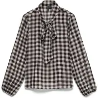Vero Moda Blusa 'VMSia' gris / negro / blanco