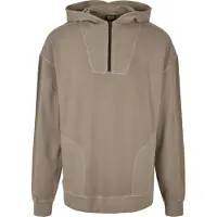Urban Classics Overdyed Camp Hoody Darkkhaki Talla: M | Sudaderas con Capucha Outlet | Hombre