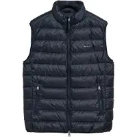 Gant para hombre. 7006299 Chaleco de plumón ligero marino (XXL), Casual, Clásico, Sin mangas / Tirantes, Poliéster Reciclado, Sostenible, Ga