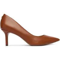 Ralph Lauren para mujer. 802P09031002 Zapatos de salón Lanette de piel marrón (38.5), Beige, 3 a 5cm, Ninguno, Casual, Lauren Ralph L