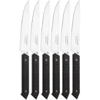 Laguiole En Aubrac Gastronome getextureerd PaperStone, set de 6 cuchillos para carne