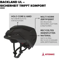 Atomic - Cascos - Backland UL Black - Talla 59-63 cm - Negro
