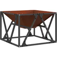 vidaXL , fogón oxidado, 50 x 50 x 35 cm, acero resistente a la intemperie