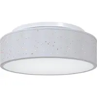 vidaXL Lámpara de techo con focos, color gris, 38 x 38 x 13,5 cm, tela