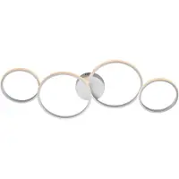 BeLight Atena: Lámpara de techo metálica con aluminio lacado en blanco, con LED CCT integrado y mando a distancia. 100 x 34 - BL287-PBC