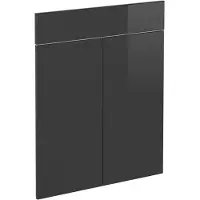 Vicco Frente de cocina R-Line Antracita alto brillo 59.6 x 70.8 cm frente de mueble para mueble bajo con cajones, Model 29206