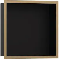 Hansgrohe Hueco empotrado XTRASTORIS Individual, modelo ma-sw, 300x300x100mm. Marco decorativo de diseño, color bronce cepillado, 300 x 300 x 100 mm