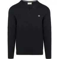 Gant para hombre. 8030562 Jersey de cuello de pico y algodón clásico marino (XL), Casual, Manga larga, outlet 2026.