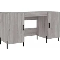 Syfax Escritorio madera de ingeniería gris Sonoma 140x50x75 cm